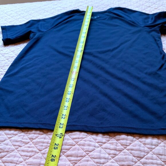 UNDER ARMOUR - Youth Loose Fit Logo T-Shirt  Tee Navy 7 Neon Yellow Youth Large - Picture 8 of 8